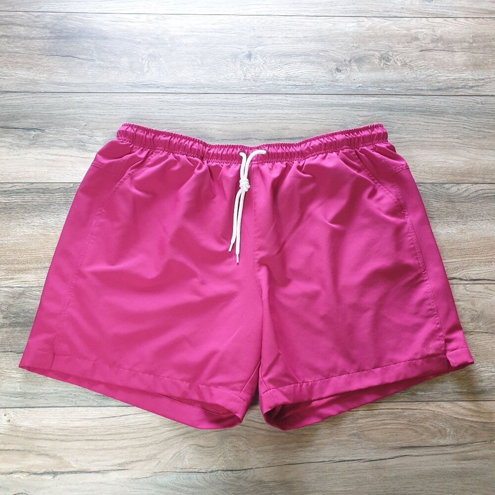DSG Mens 2XL Pink Swim Shorts With Drawstring Waist Back Pocket Pool Beach Party